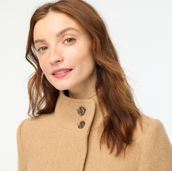 J. Crew | Button Neck City Coat in Heather Acorn - Picture 2 of 8